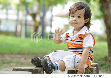 Smile little boy looked something 11185520