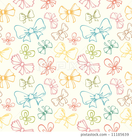 seamless pattern with gift bow - Stock Illustration [11185639] - PIXTA