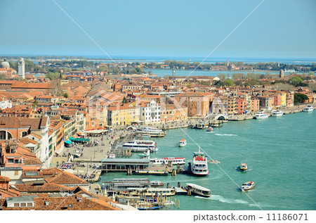 Aerial view of beautiful old roof in venice city Aerial view of beautiful old roof in venice city 11186071