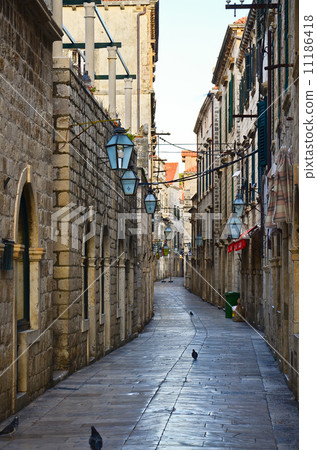 street in the small town Dubrovnik 11186418