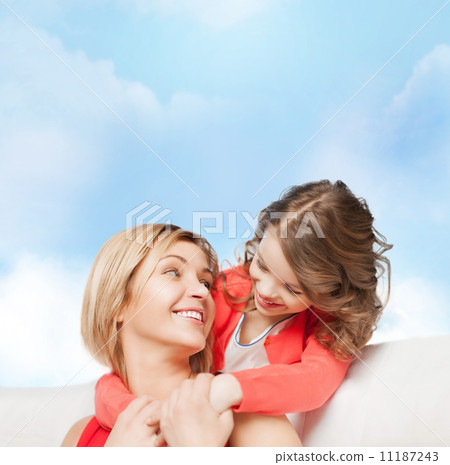 hugging mother and daughter hugging mother and daughter 11187243