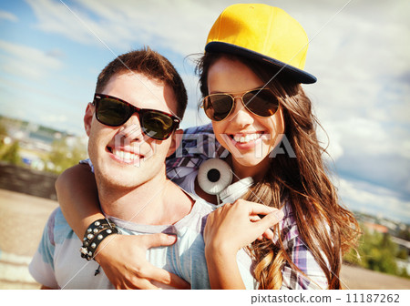 teenagers having fun outside 11187262