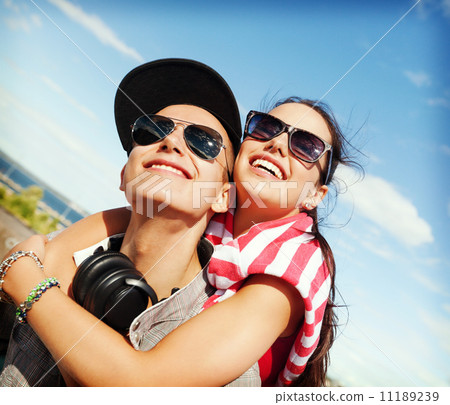 teenagers having fun outside 11189239