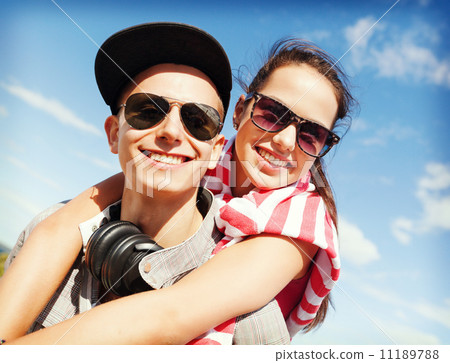 teenagers having fun outside 11189788
