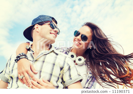 teenagers having fun outside 11190371