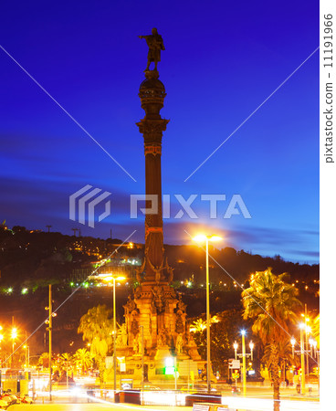 Columbus monument. Barcelona Columbus monument. Barcelona 11191966