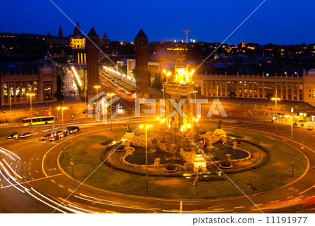 night view of Plaza de Espana night view of Plaza de Espana 11191977
