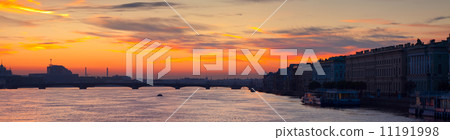 Panoramic view of Neva river in dawn 11191998