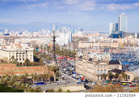 view of Barcelona from high point 11192084