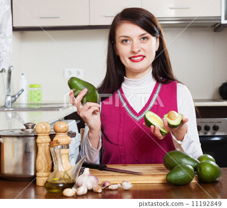 housewife with avocado housewife with avocado 11192849