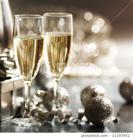 silver christmas card 11197952