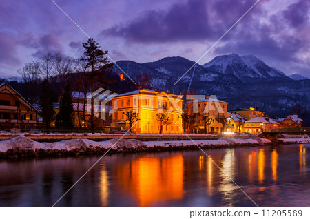 Spa resort Bad Ischl Austria at sunset Spa resort Bad Ischl Austria at sunset 11205589