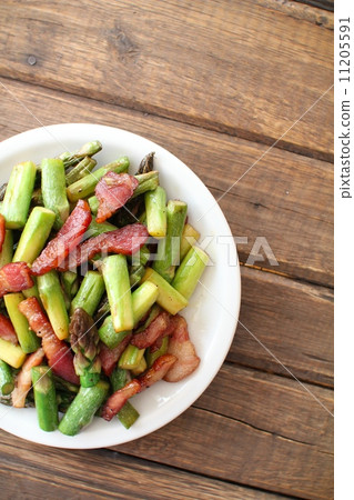 Asparagus bacon fried in butter Asparagus bacon fried in butter 11205591