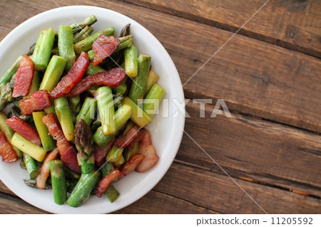 Asparagus bacon fried in butter Asparagus bacon fried in butter 11205592