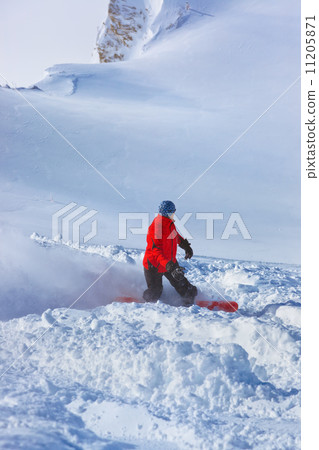 Skier at mountains ski resort Kaprun Austria Skier at mountains ski resort Kaprun Austria 11205871