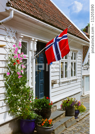 Street in old centre of Stavanger - Norway 11205890