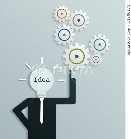 Businessman creative idea for business concept. 11206173