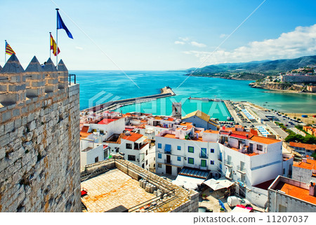 View of the Peniscola port Valencia, Spain 11207037