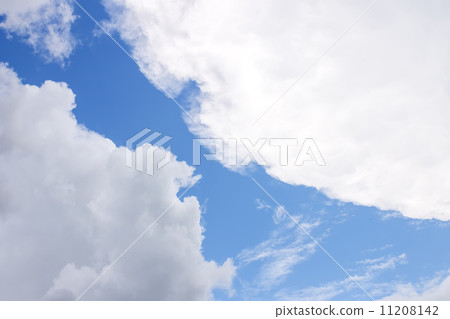 Natural phenomenon. Clouds before storm over blue sly. 11208142