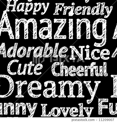 Vector sketch letters, seamless pattern Vector sketch letters, seamless pattern 11209007