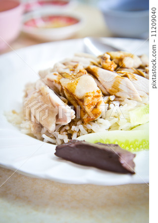 Asian style hainan chicken with rice 11209040