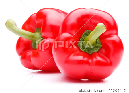 Sweet bell pepper isolated on white background cutout 11209442