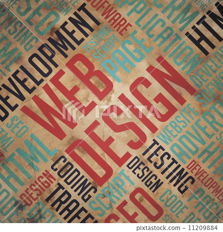 Web Design - Grunge Word Cloud Concept. 11209884