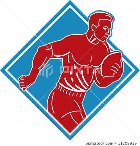 rugby player running with the ball 11209919