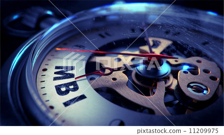 MBI on Pocket Watch Face. Time Concept. 11209975