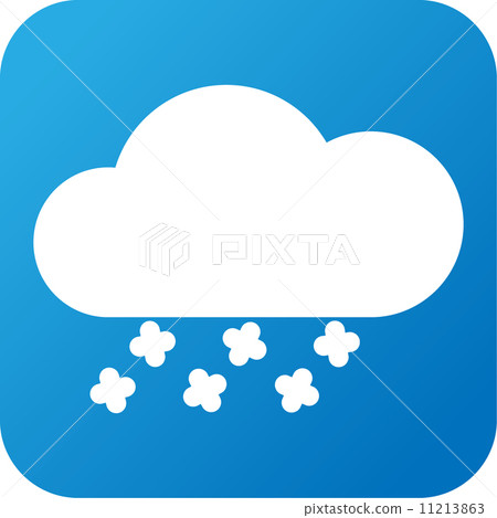Weather web icon with cloud and snow 11213863
