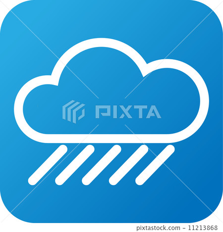 Weather web icon with cloud and rain 11213868