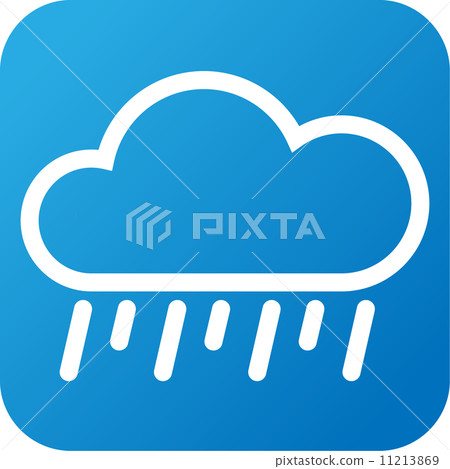 Weather web icon with cloud and rain 11213869