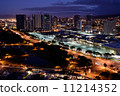 Night view of Ala Moana 11214352