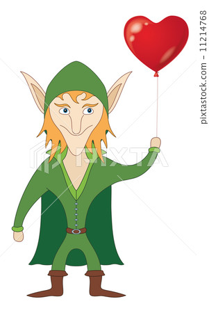 Elf with heart balloon 11214768