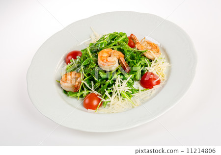 Salad from eruca and shrimps 11214806