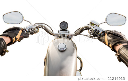 Biker First-person view isolated Biker First-person view isolated 11214913