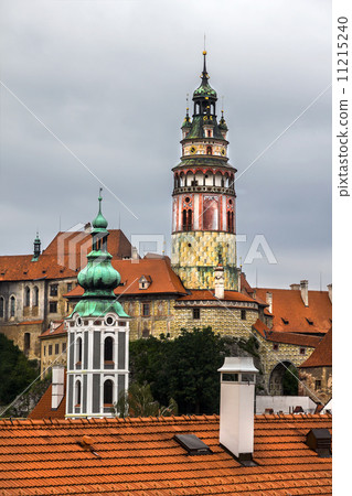 Towers of Cesky Krumlov, Czech Republic. Towers of Cesky Krumlov, Czech Republic. 11215240