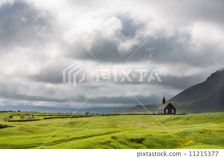 Wooden church isolated 11215377