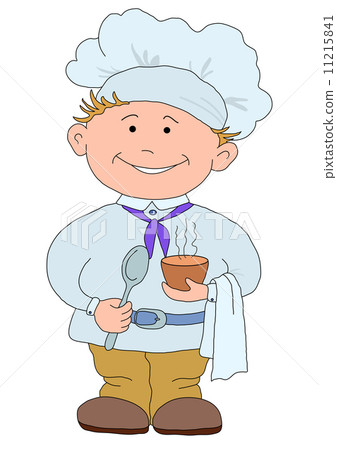 Cook with cup of coffee 11215841