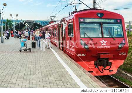 Aeroexpress Train in Moscow Domodedovo Airport 11216764