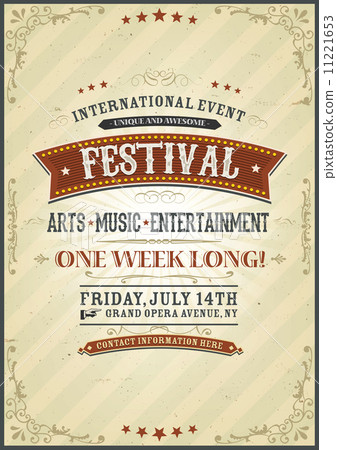 Vintage Festival Poster 11221653
