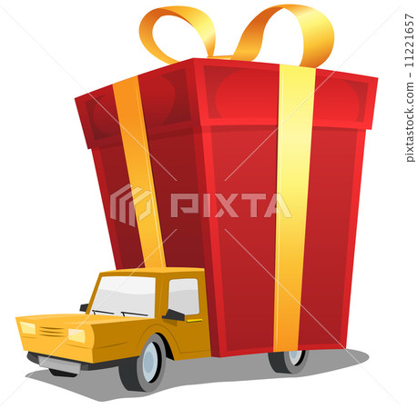 Birthday Gift On Delivery Truck Birthday Gift On Delivery Truck 11221657