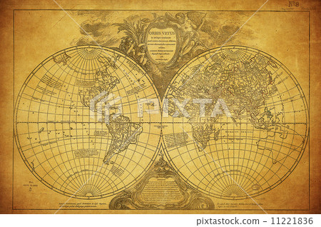 vintage map of the world 1752 11221836