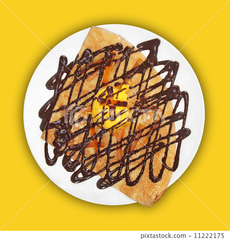 Pancake with caramel and chocolate 11222175