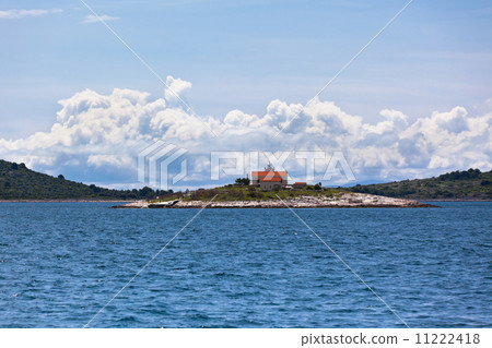 Lighthouse on a Small Island in the Adriatic Sea 11222418