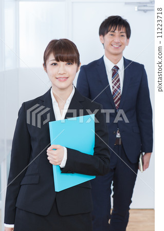 Business scene at company corridor 11223718