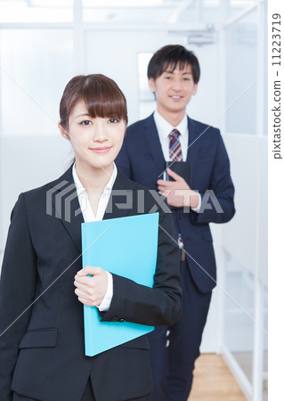 Business scene at company corridor 11223719