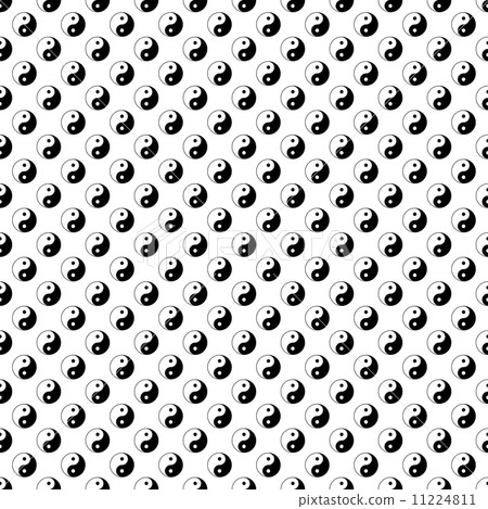 Seamless pattern with ying yang symbol 11224811