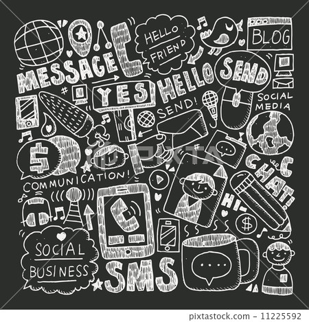 doodle communication background 11225592