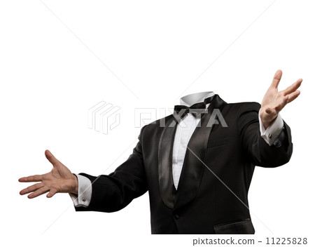 Man without head isolated on white 11225828
